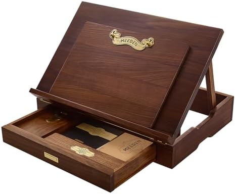 MEEDEN Black Walnut Tabletop Easel Set: All-in-One Luxury Art Supplies Kit