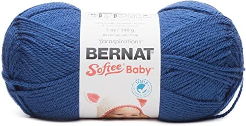Bernat Softee Baby Yarn for Crocheting Soft, Navy, 3-Pack