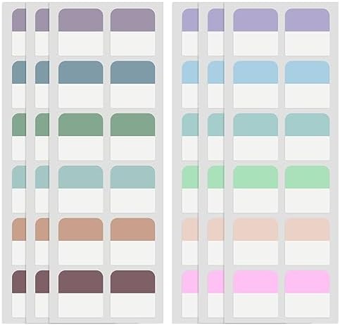 240 Pcs Sticky Index Tabs, Colored Book Sticky Tabs for Notebooks, 1 Inch