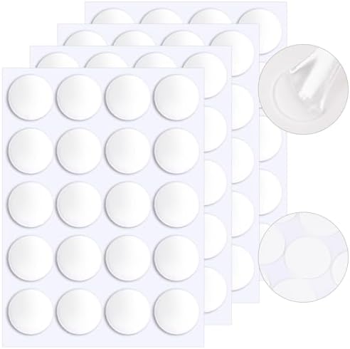 JANYUN 140 Pcs Clear Sticky Dots,35 mm Round Putty Tape for Festival Decor