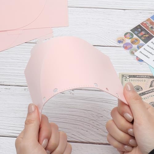 12 Pink A6 Cash Stuffing Envelopes A6 Binder Divider Pockets