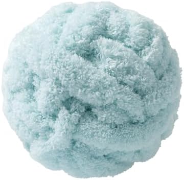 Loops & Threads Fluffy Chenille Yarn - Yarn for Knitting, Crochet, Weaving, and Arts & Crafts - Blue, Polyester, 10.58 oz