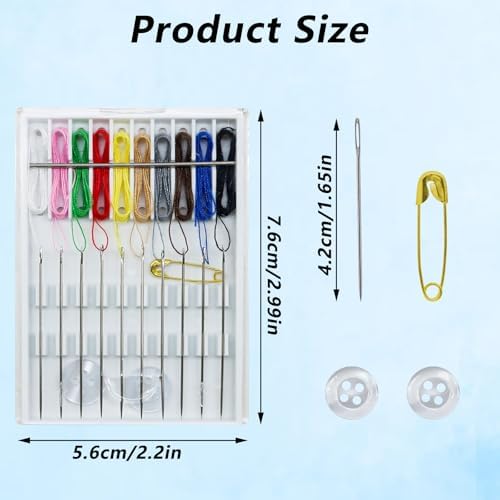 Yasdyri 10 Boxes Quick Fix Sewing Kit with Needles and Thread Box