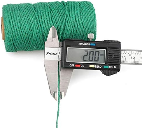 jijAcraft Green Twine String, 328 Feet St. Patrick's Day Bakers Twine String, 2MM Heavy Duty Packing String for St. Patrick's Day DIY Crafts Decoration, Gift Wrapping, Present Craft Wrapping