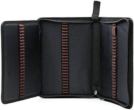 BTSKY Portable Canvas Zippered Colored Pencil Case Large Capacity 72 Slot