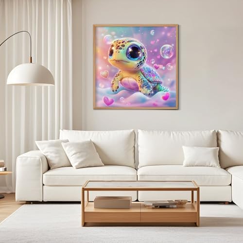 Diamond Art Kits for Adults, 5D Cute Sea Turtle Diamond Painting Kit