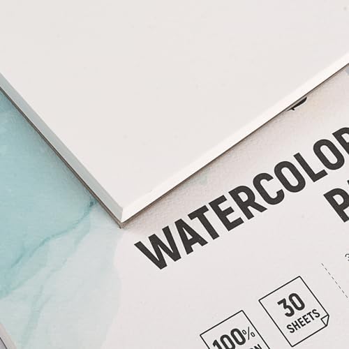 Fingraspuro 9x12 Watercolor Pad, 100% Cotton, Cold Press, 30 Sheets