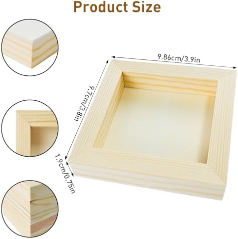 10 Pack 4 x 4 Inch Unfinished Wood Canvas,Wooden Canvas Panels