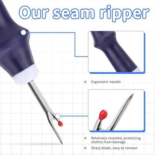SOCNITC 65Pcs Stitch Remover Tool Kit Seam Ripper for Sewing and Embroidery