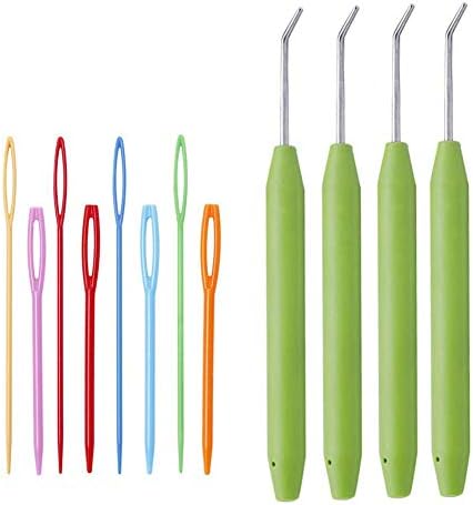 Mofuiry 4 Sets Knitting Loom Hooks, Crochet Hook Set with 8 Pieces Needles for Knifty Knitters