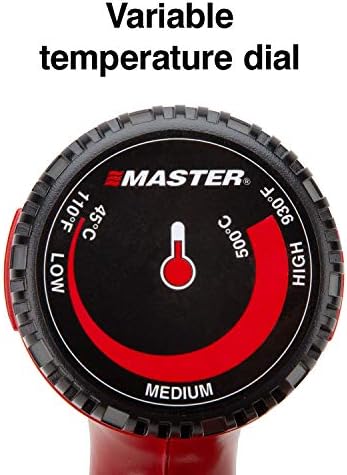 Master Appliance EC-200 Variable Temperature Heat Gun, Hot Air Gun, 120V, 10 Amps, 1200W, for shrink wrap, wire connectors, shrink tubing, crafts, stripping paint