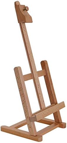 U.S. Art Supply 16" Mini Tabletop Wooden H-Frame Studio Easel