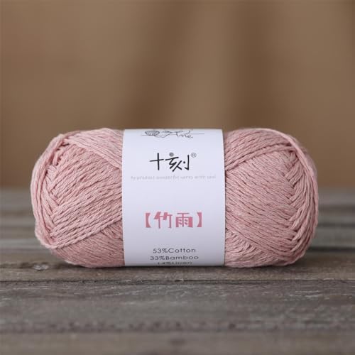 Cotton, Bamboo,Linen Blended Yarn 2 Skeins 50g/1.76oz- 05 Catalpa Wood
