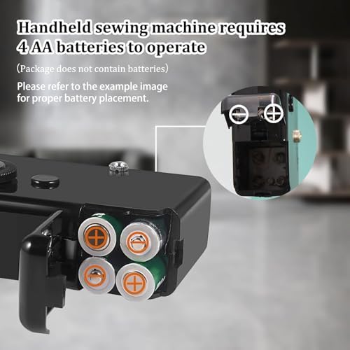 Handheld Sewing Machine,Sewing Machines for Beginners,Portable Electric Mini and Samll Hand Held Kit for Adults Included Mannual and Accessories,Sewing Hem Quick Stitching (Black)