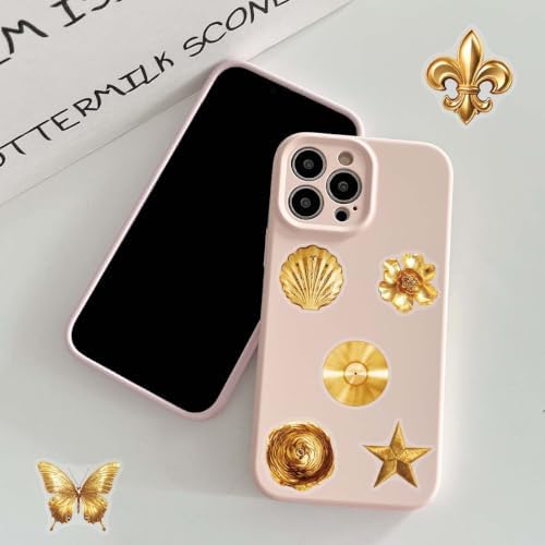 50 Pcs Gold Foil Stickers Waterproof Aesthetic for Planners