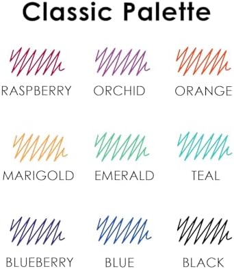 Grabie Erasable Gel Pens, 9 Medium Point 0.7 mm Pens, Classic | Heat-Sensitive Erasable Ink, Clean Erasing, Smooth Writing, Vibrant Assorted Colors, Twist-up Design, Drawing, Journaling