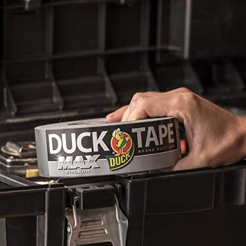 Duck Brand Max Strength Duct Tape - 2 Rolls - Heavy Duty Hold - 1.88 Inch x 45 Yards Each - Silver (240201)