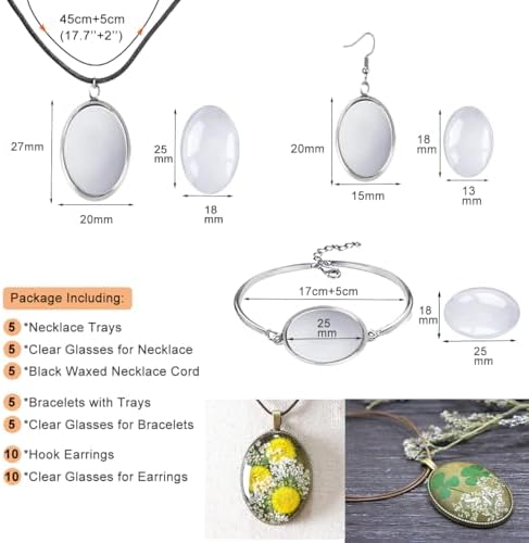 J6QIHANG Pendant Trays Set for DIY Jewelry Making Crafts