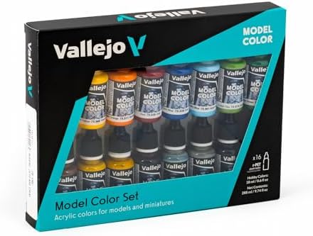 Vallejo - Naval (Steam Era) Acrylic Paint Set | Model Color | High Pigmentation Colors| Realistic and Historical Finishes for painting Steamships of any Era | 16 Bottles x 18 ml. (0.60 fl.oz)