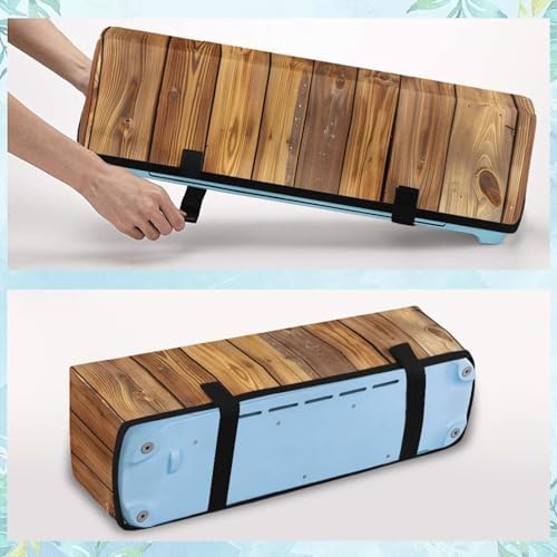 Binienty Retro Wooden Cutting Machine Dust Cover with 3 Strong Pocket,Portable and Strain Resistant Carrying Bag Organization and Storage Bags Home Decoration