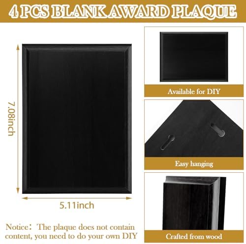 DIY Blank Wooden Award Plaques