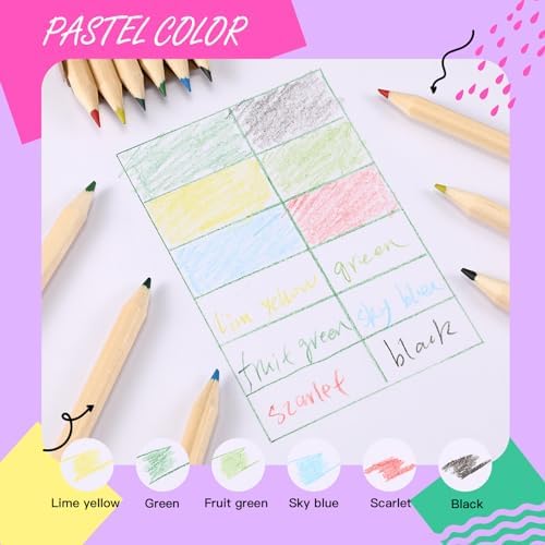 Faccito 150 Packs Mini Colored Pencils Bulk for Kids, 6 Colors