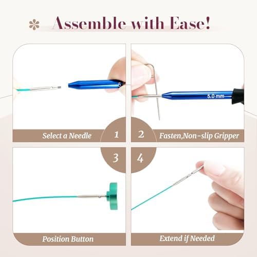 Yarniss 18 Pairs Circular Knitting Needles with Swivel Cable,US Sizes 0-15