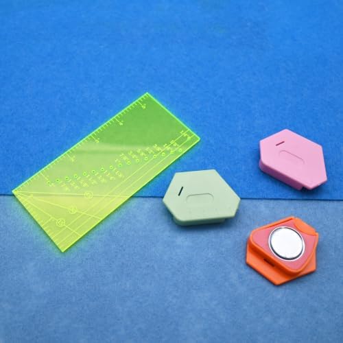 Magnetic Seam Guide for Sewing Machine with Piercing Seam Guide Ruler,Seam Gauge Ruler,Universal Sewing Machine Quilting Accessories for Hemming,Mitered Corners,Yellow
