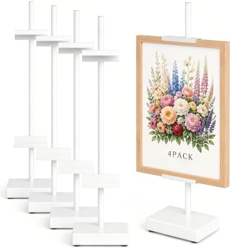 Adjustable Tabletop Easel Stand, White 17" H Easels for Display