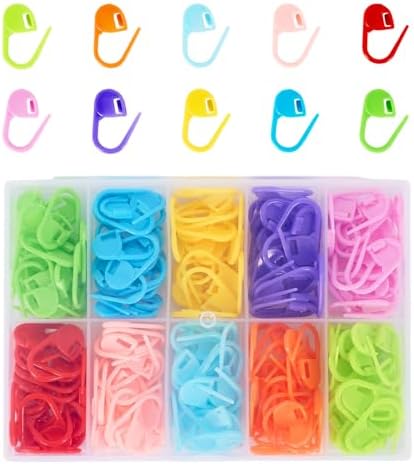 LKbeuuu 200 Pcs Locking Stitch Markers Set, Comes with a Storage Case
