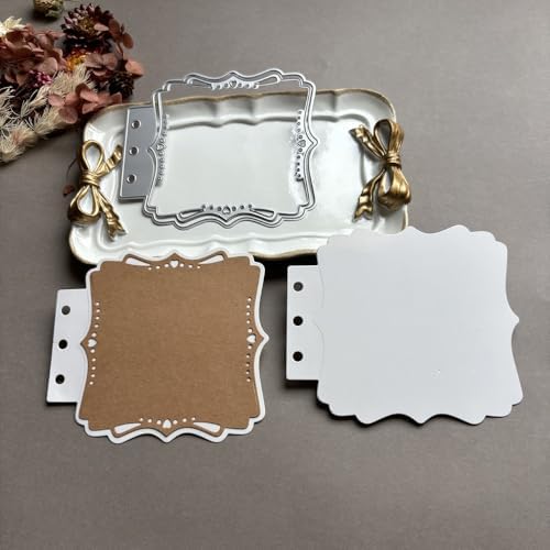 LZBRDY Vintage Charm Lace Frame Die-Cut - Carbon Steel Crafting Dies for Scrapbooking, Card Making, Greeting Cards and Journaling Supplies (Heart Shaped Loose Leaf 4.8 x 4.3 in)