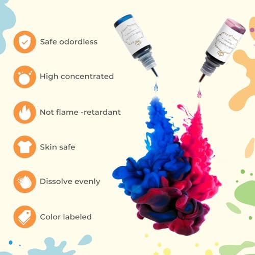 YRYM HT Candle Dye, 32 Oil-Based Liquid Candle Color Dye for Soy Wax