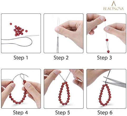 BEADNOVA 0.8mm Bracelet String Clear Craft Wire Stretch String Cord for Jewelry Making Beading Thread Elastic Thread Cord (100m)