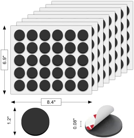 Towjug Adhesive Magnets for Crafts 1.2" x 0.08", 240 Sticky Magnetic Dots