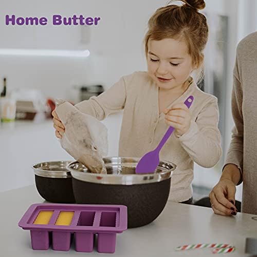 KeFanta 2 Packs Silicone Butter Mold with Lid