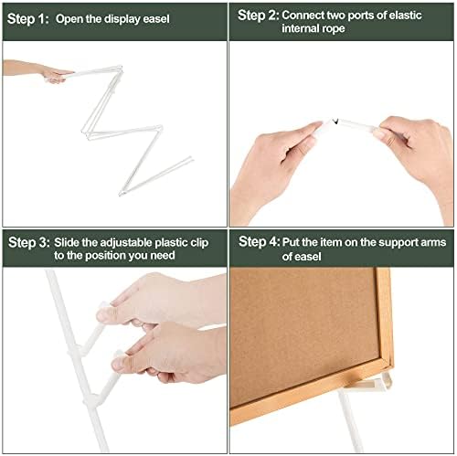DANMO Easel Stand for Wedding Sign Poster 63'' Instant Display Floor Adjustable Metal Art Easel White
