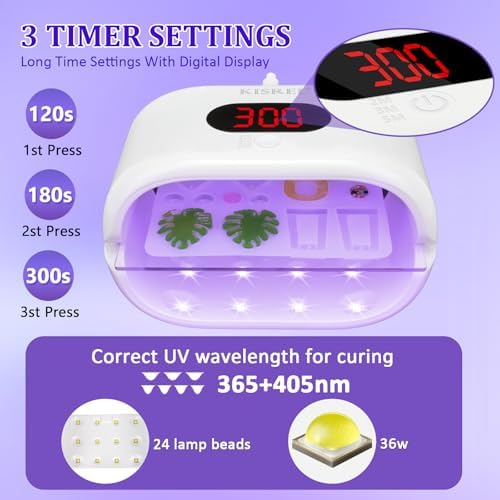 KISREL UV Light for Resin, Plug-in Non-Rechargeable 2-in-1 w/Flashlight