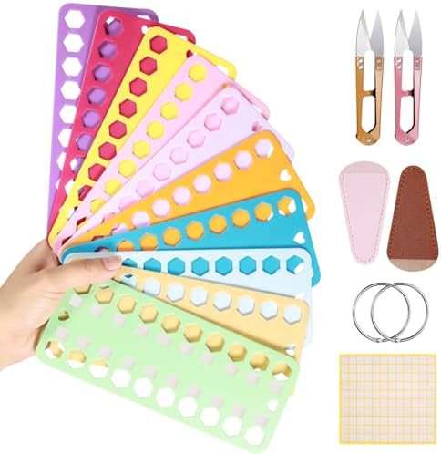 Embroidery Floss Organizer,10 Pcs Cross Stitch Supplies and 2 Pcs Thread Snippers for Sewing with Leather Scissors Sheath Cover,Needlepoint Thread Organizer and Thread Scissors Combined
