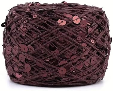 ECYC Ltd 153 Yards Cotton Sequin Yarn, Sparkle Thread for Crocheting and Knitting, DIY Craft Projects - Glitter Sequin Cotton