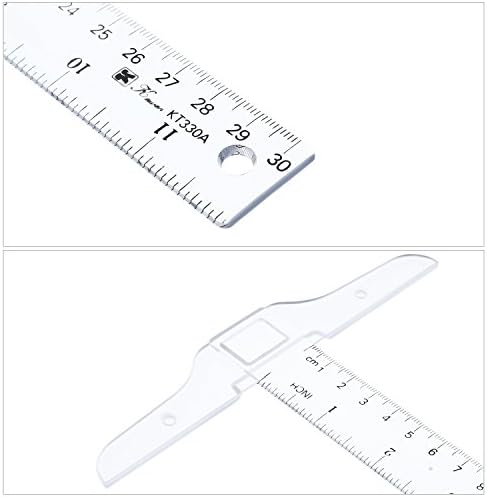 Pangda 2 Pcs 12 Inch T-Square Ruler Plastic for Drafting Drawing