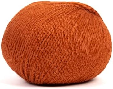 100% Baby Alpaca Yarn for Knitting & Crocheting - Set of 2 Skeins of Premium Yarn DK - Lightweight, Hypoallergenic & Thermal Peru Made - Ideal for Delicate Projects (RE185 - Saddle Brown)