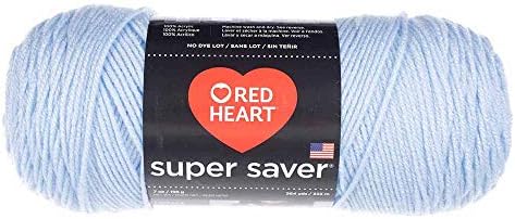 Craft County Size 4 (Medium) 100% Acrylic Fiber Yarn – Variety of Color and Pattern Options – for Crochet, Knitting, and Weaving (Light Blue)