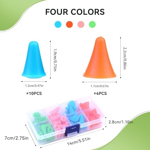 LOKUNN 56 PCS Knitting Needle Stoppers Knitting Needle Point Protectors