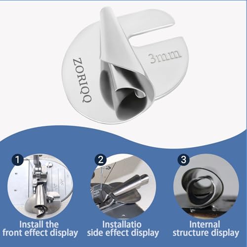 4PCS Universal Sewing Rolled Hemmer Foot for Sewing Machine