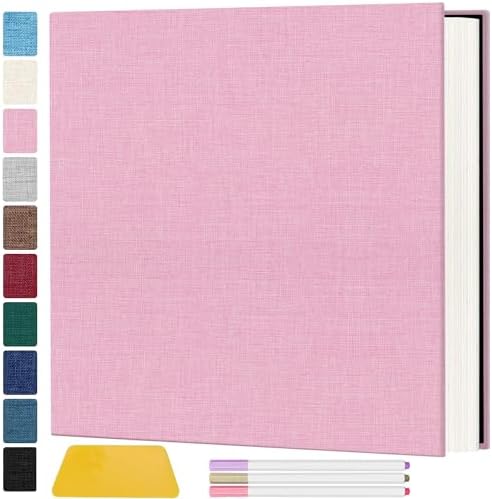 Zesthouse Photo Album Self Adhesive Pages, 60 Pages Magnetic Scrapbook Albums with Sticky Page, Photos Album Holds 8x10 & 5X7 & 4x6 & 6x8 & 3x5, Large Picture Book Ideal Gift for Family Wedding Baby
