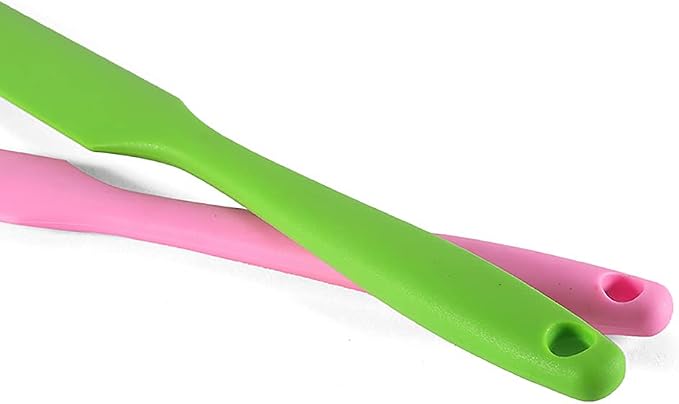 Small Silicone Spatulas Bulk for Kitchen, Baking, Cake Icing, Resin Craft(set of 6), Mini Silicon Scraper Tool, Jar Spatula with Long Handle Heat Resistant, Waxing Sticks Large with Slant for Hard Wax