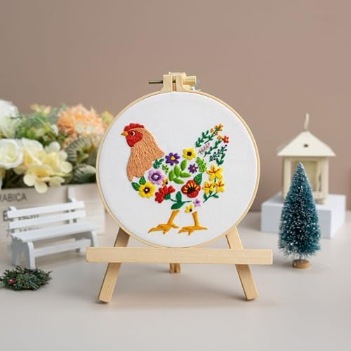 Louise Maelys 3 Packs Farm Animals Embroidery Kit for Beginners Gift
