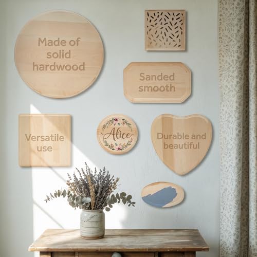 Unfinished Wooden Coasters 4.7", Pack of 12 Wood Squares for Crafts Mini Wood Blanks DIY Coasters Square Wood Pieces, by Woodpeckers