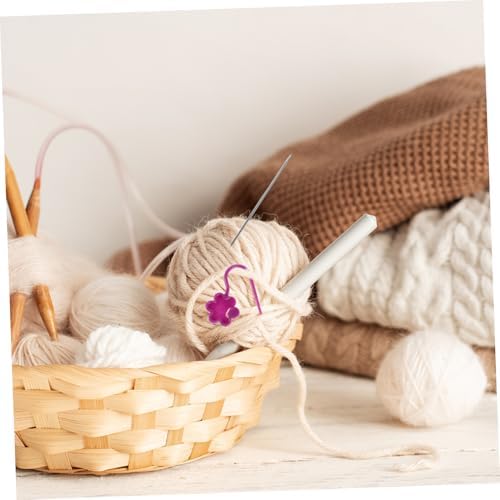 TEHAUX Knitting Tools Set for DIY Projects Includes Stitch Markers Needle Protectors and Yarn Stoppers for Hobbyists