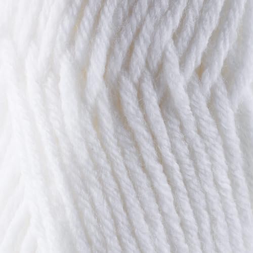S Sensy Roving - Premium Acrylic&Wool Blend Yarn, 5 Skein White, 131 Yards